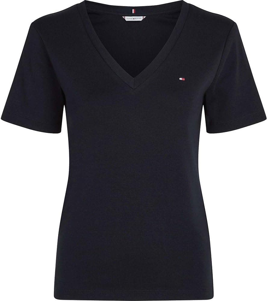 Tommy Hilfiger New Slim Cody | T-shirt de manga curta para mulher com decote em V