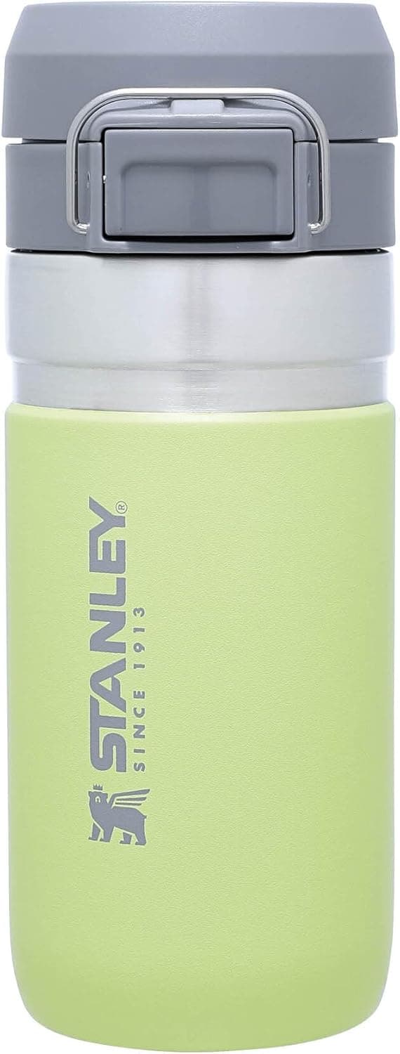 Stanley Quick Flip Garrafa de água em aço inoxidável 0,47 L - Cantimplora de proteção fria 7 horas - Anti-fugas - Water Bottle sem BPA, compatível com porta-copos - Apta para máquina de lavar louça