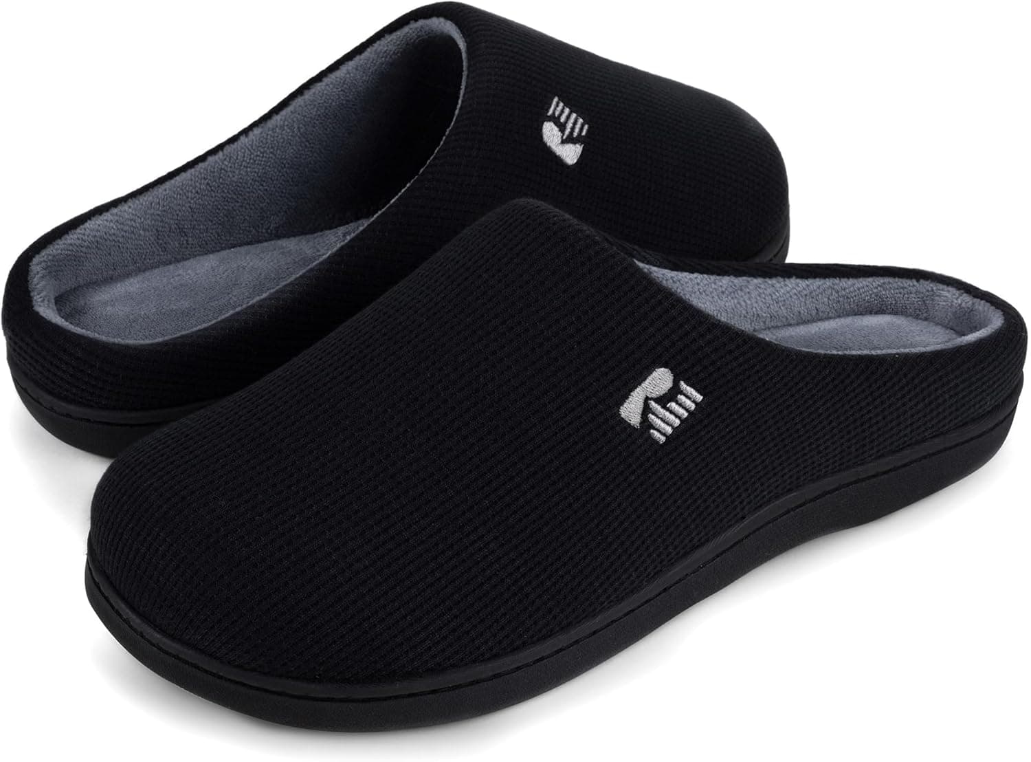 RockDove Pantufas com espuma viscoelástica e sola antiderrapante para homem