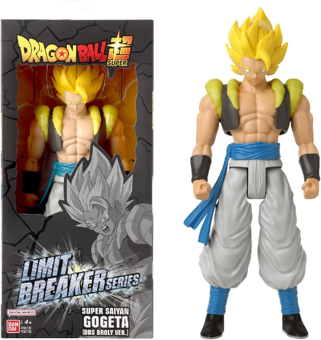 BANDAI - Dragon Ball Super Limit Breaker Series figura de ação de biscoito super saiyan 30 cm - 36758 multicolorido, figuras articuladas colecionáveis, ideal para fãs de anime