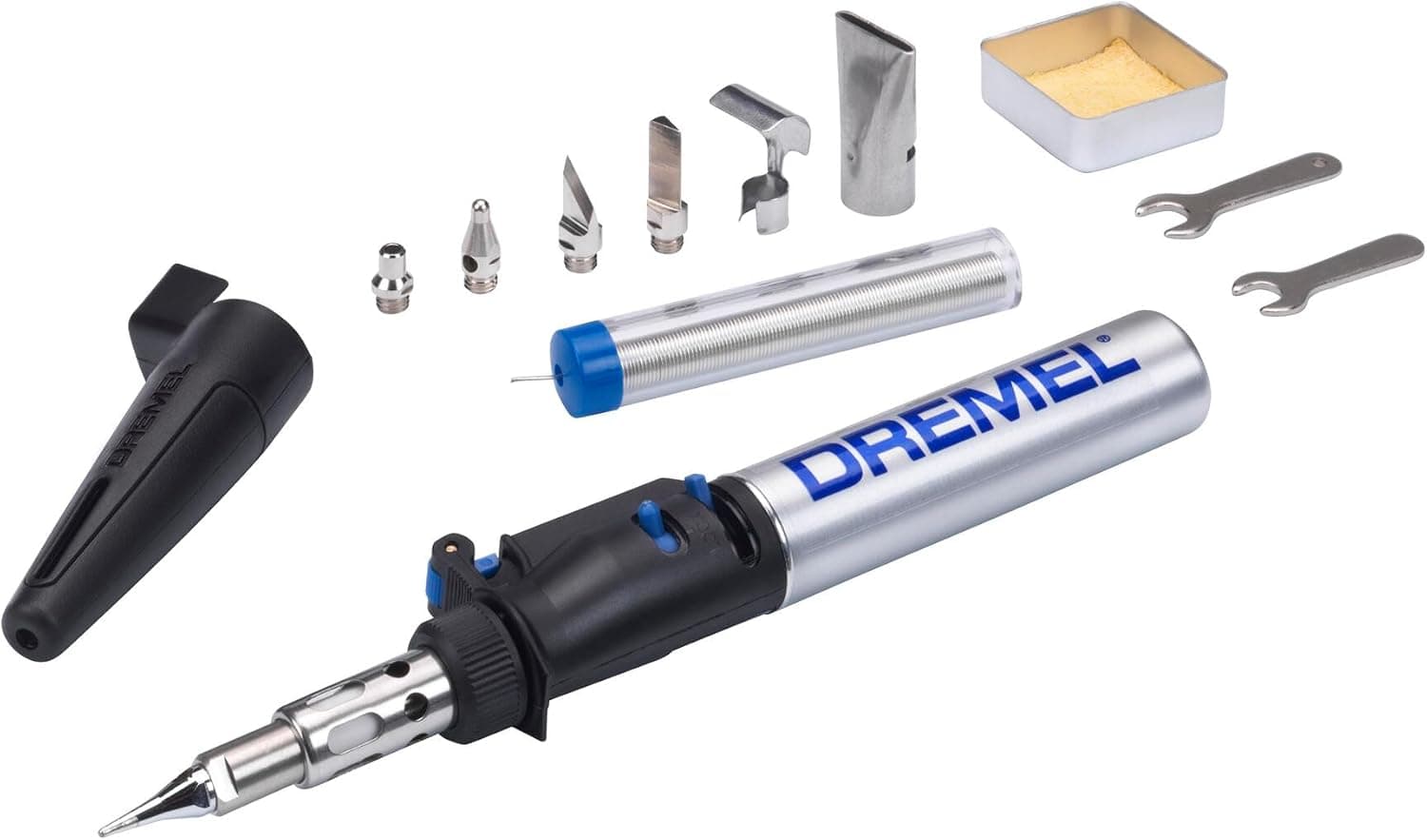Dremel Versatip 2000 | Kit de soldador a gás butano sem fios com 7 pontas para soldadura e pirogravura