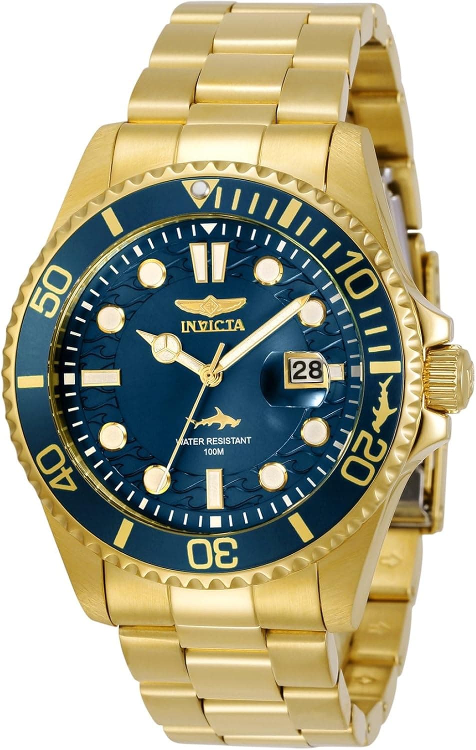 Invicta Pro Diver Relógio de quartzo masculino em aço inoxidável, 43 mm