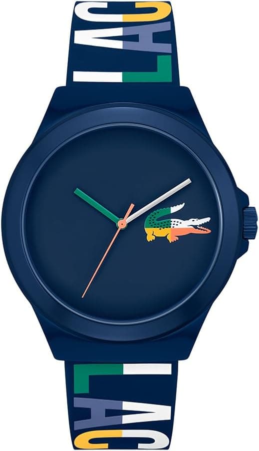 Lacoste Relógio analógico de quartzo para homem com correia em silicone azul-marinho - 2011184, azul, 2011184-AMZUK