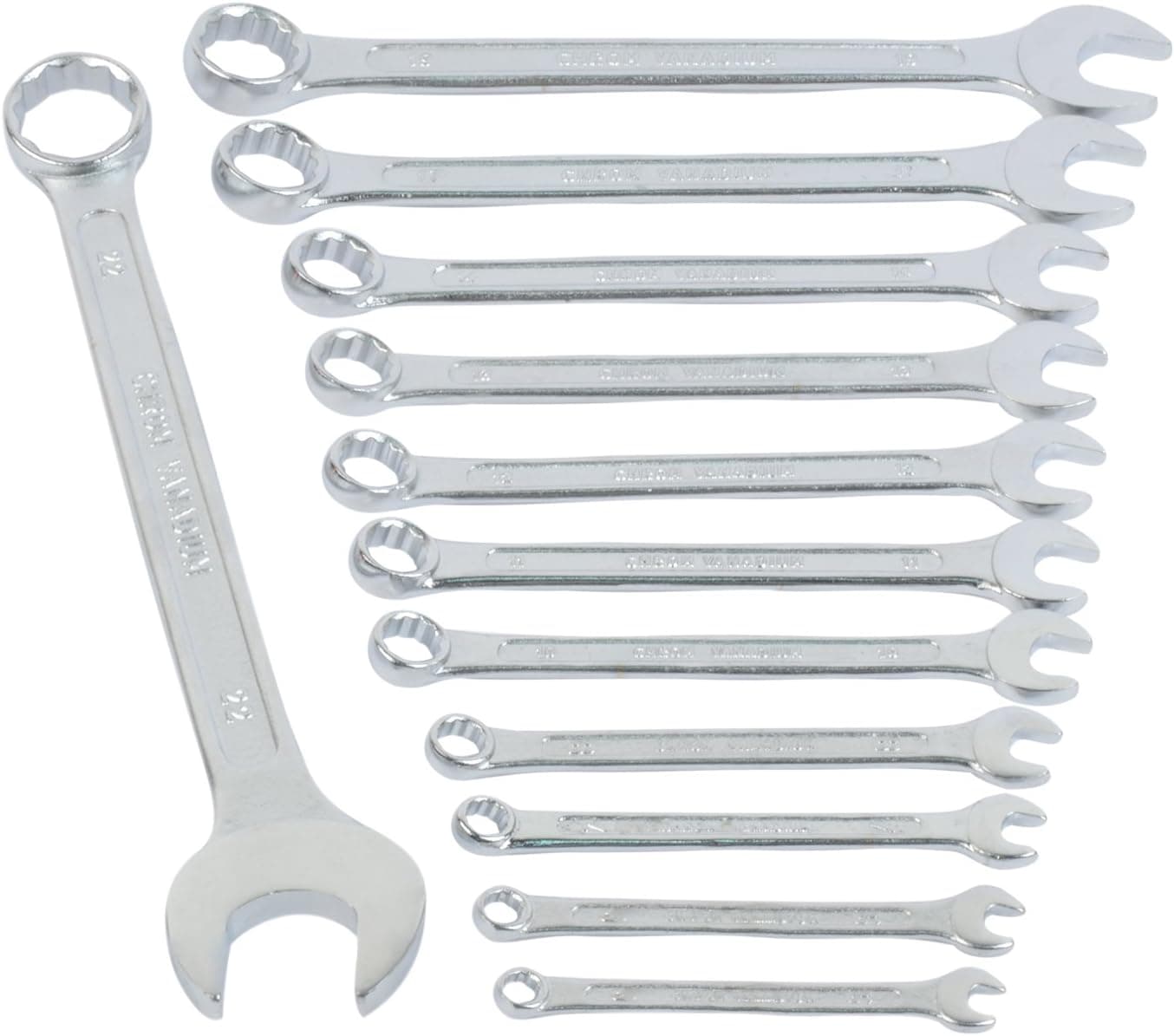 Mannesmann - M 130-12 - Conjunto de chaves combinadas de boca e estrela, 12 peças, 6-22 mm, CV