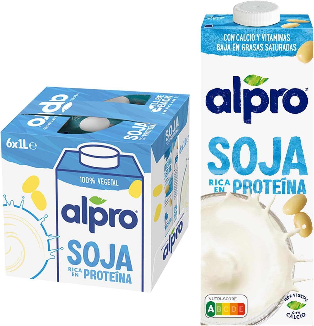 Alpro Bebida vegetal de sopa, embalagem de 6 x 1 l