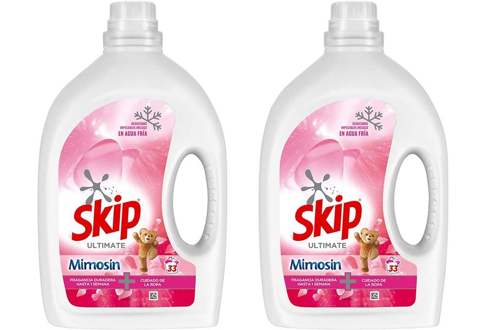 Skip Detergente líquido Ultimate Mimosin 33 lavagens, 2 embalagens