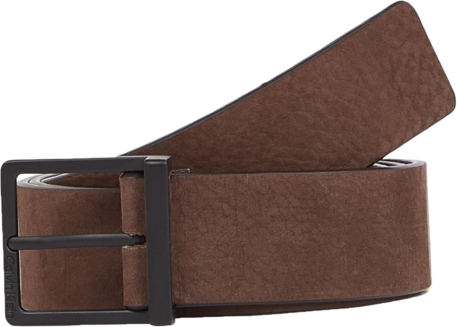 Calvin Klein Sleek Square Nubuck | Cinto em pele com fivela retangular para homem