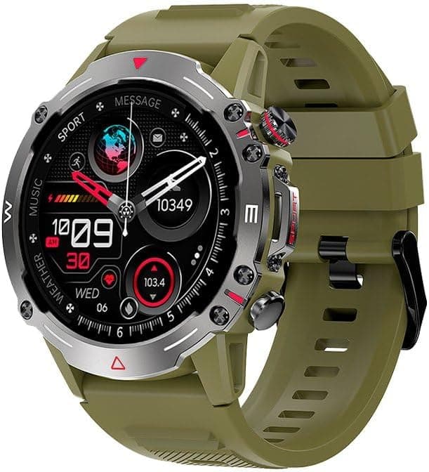 Smartwatch Ecrã Amoled Cool Adventure silicone verde (chamadas, saúde...), verde