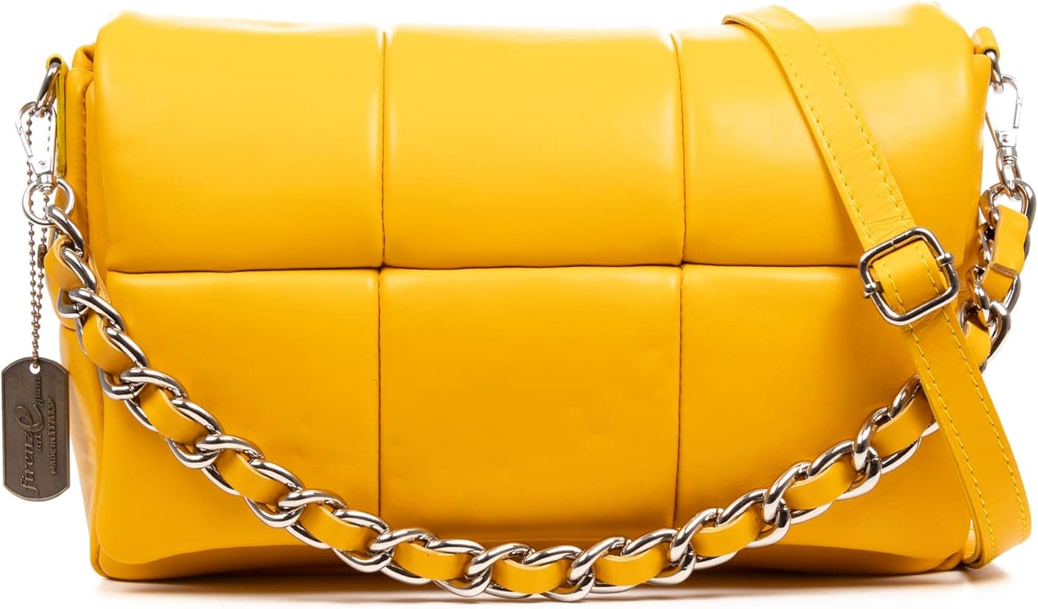 Firenze Artegiani. Amorosi bolsa de ombro para mulher. Pele autêntica, 31 x 15 x 21,5 cm