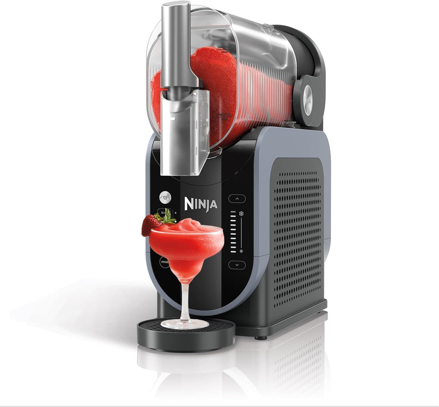 Ninja SLUSHi Processador profissional de bebidas congeladas, granizados, coquetéis, sumos congelados, frappés e batidos, sem gelo ou pré-preparações, WhisperChill, 1,9 l, azul e cinza, FS301EU