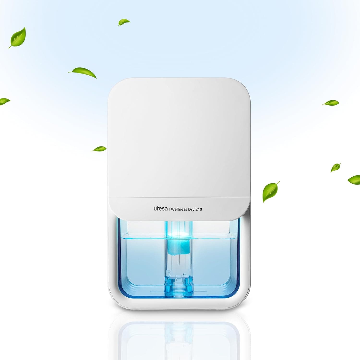 Ufesa Wellness Dry 210 Deshumidificador ultra silencioso ≤35 dB, 210 ml/dia, 23 W, capacidade de 800 ml, 7 cores ajustáveis, até 20 m2, desligamento automático