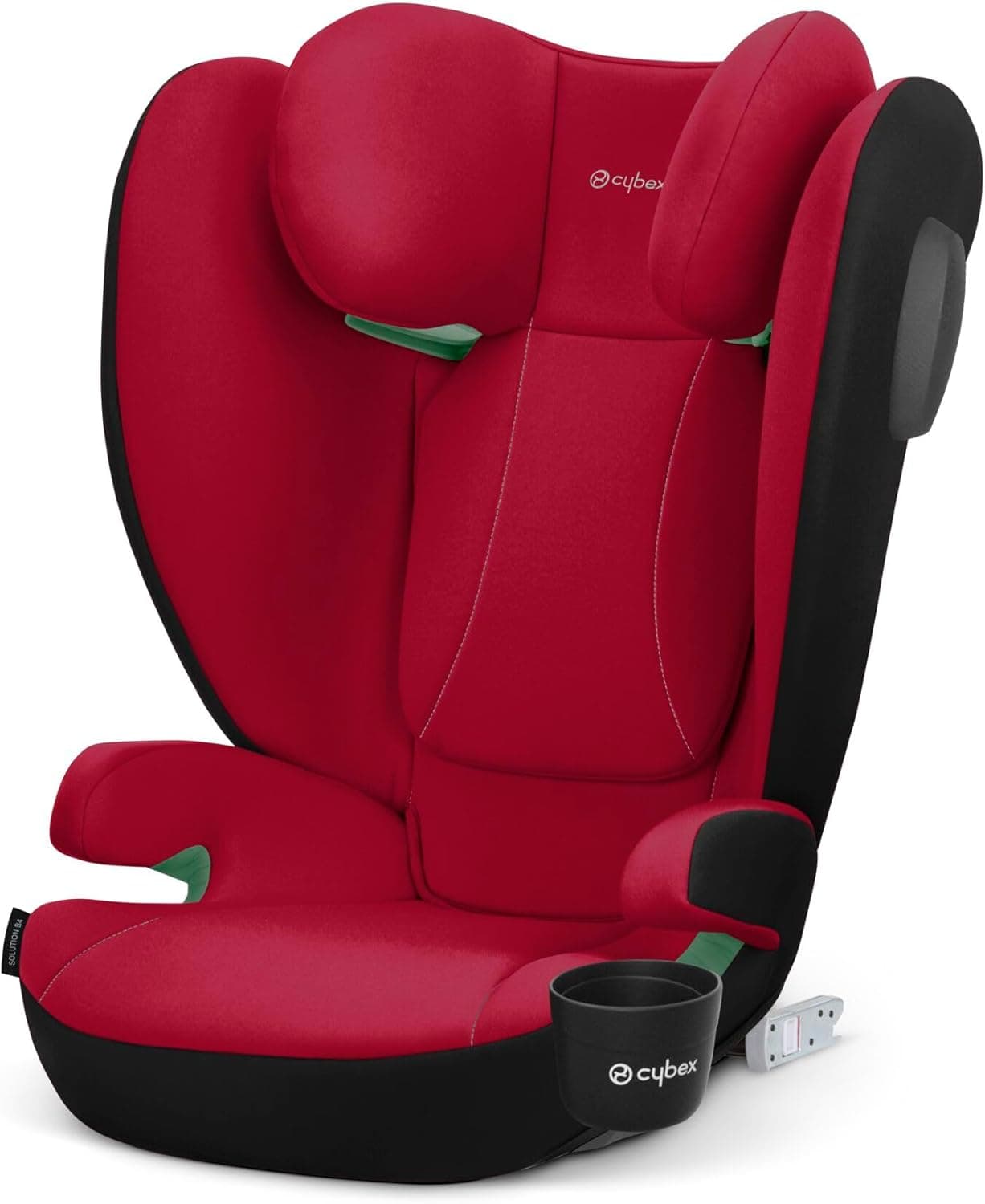 CYBEX Silver Cadeira de carro infantil Solution B4 i-Fix, Incl. Porta-copos, para carros com e sem ISOFIX, de 3 a 12 anos aprox. (100-150 cm), 15-50 kg, vermelho (vermelho dinâmico)