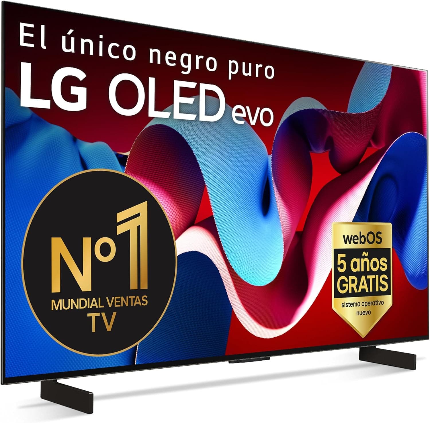 LG OLED42C44LA, 42", OLED 4K, série C4, 3840 x 2160, Smart TV, WebOS24, Processador a9, Dolby Vision, Dolby Atmos, TV Gaming, VRR até 144 Hz, AMD FreeSync, preto