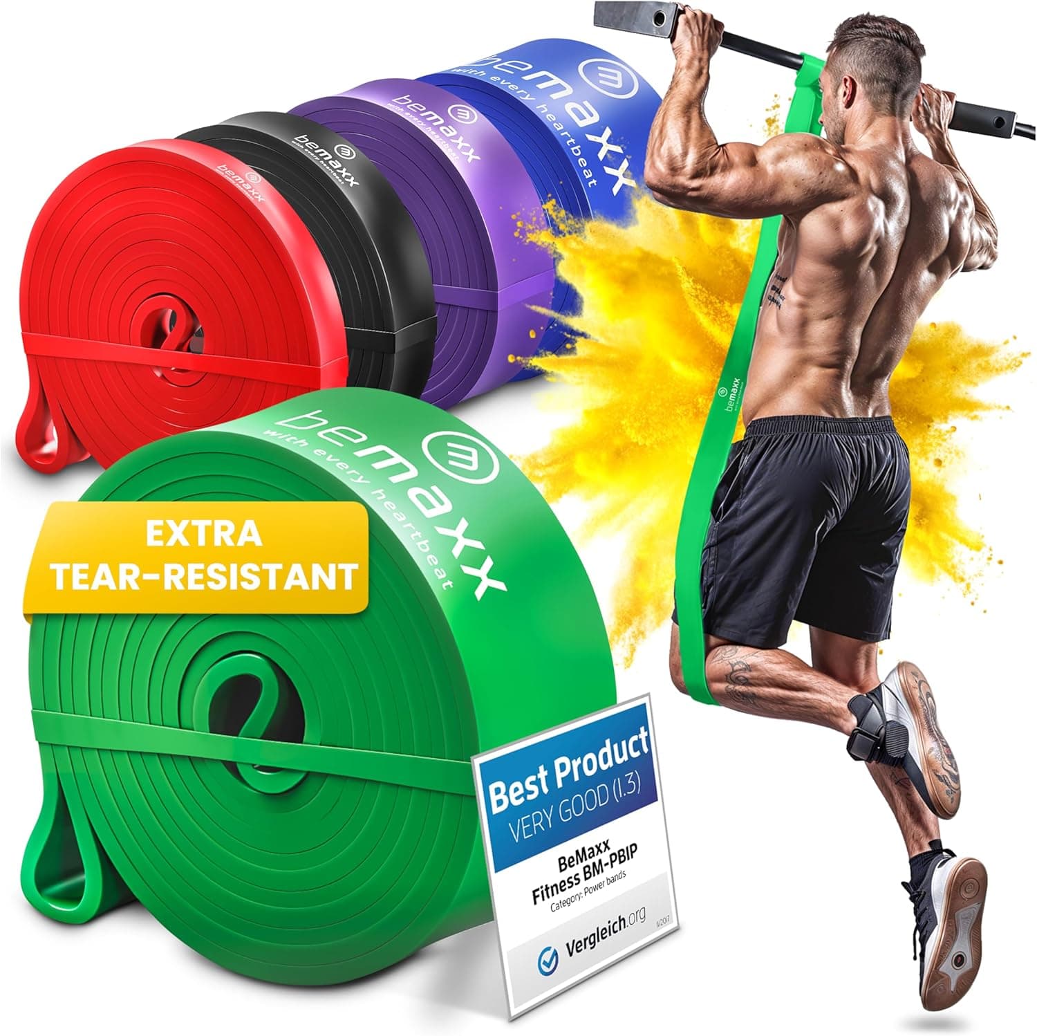 Bandas de resistência elástica guia de treino | Pull Up Bands Yoga pilates calistenia desporto | faixa de tração para músculos fitness e alongamentos, ginásio em casa exercício ginásio
