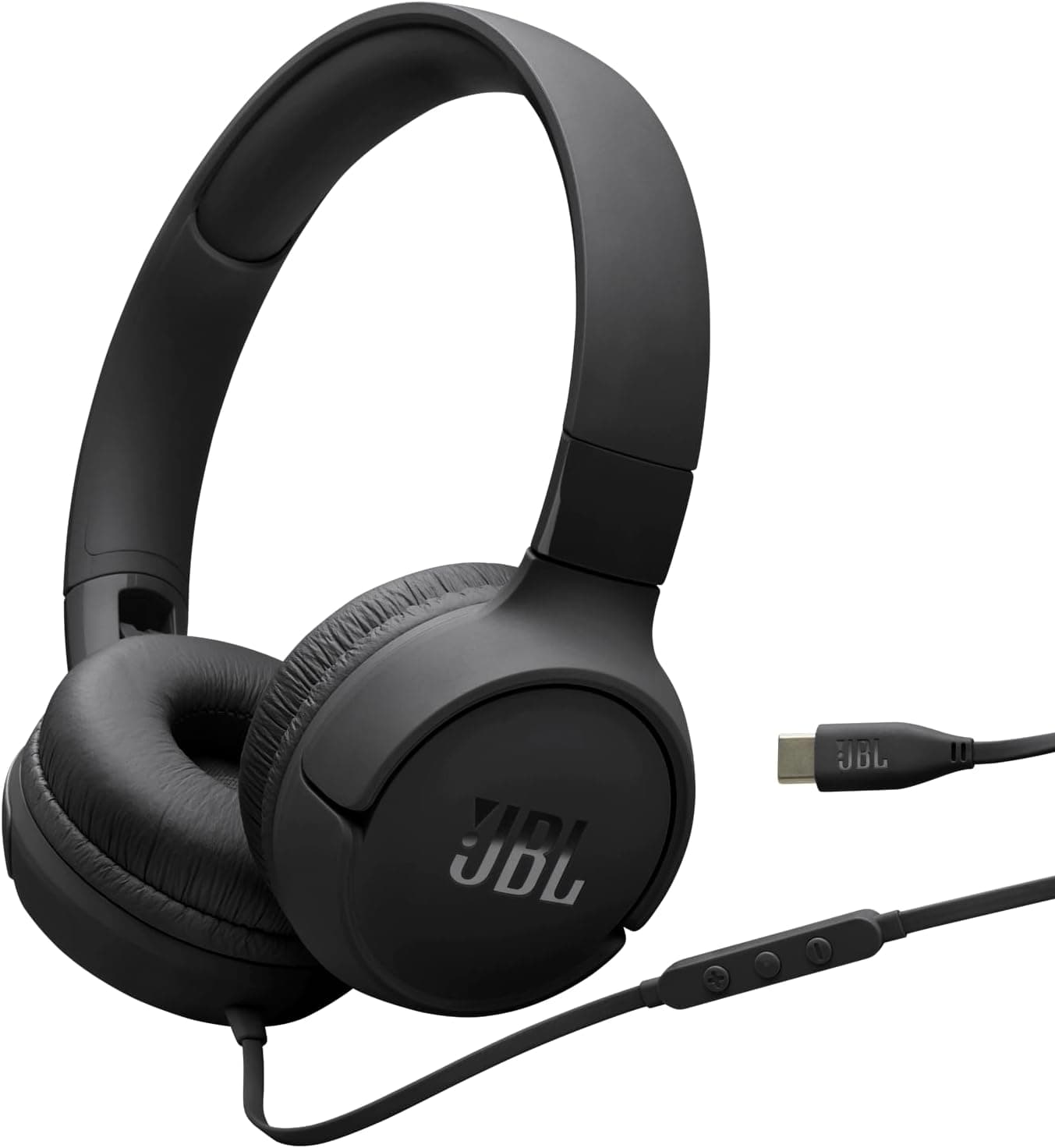 JBL Tune 520 C | Auriculares com fio com microfone, som Pure Bass, design dobrável e ligação USB-C