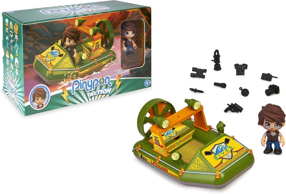 Pinypon Action Wild Boat Rescue | Barco de resgate com figuras para crianças a partir dos 4 anos