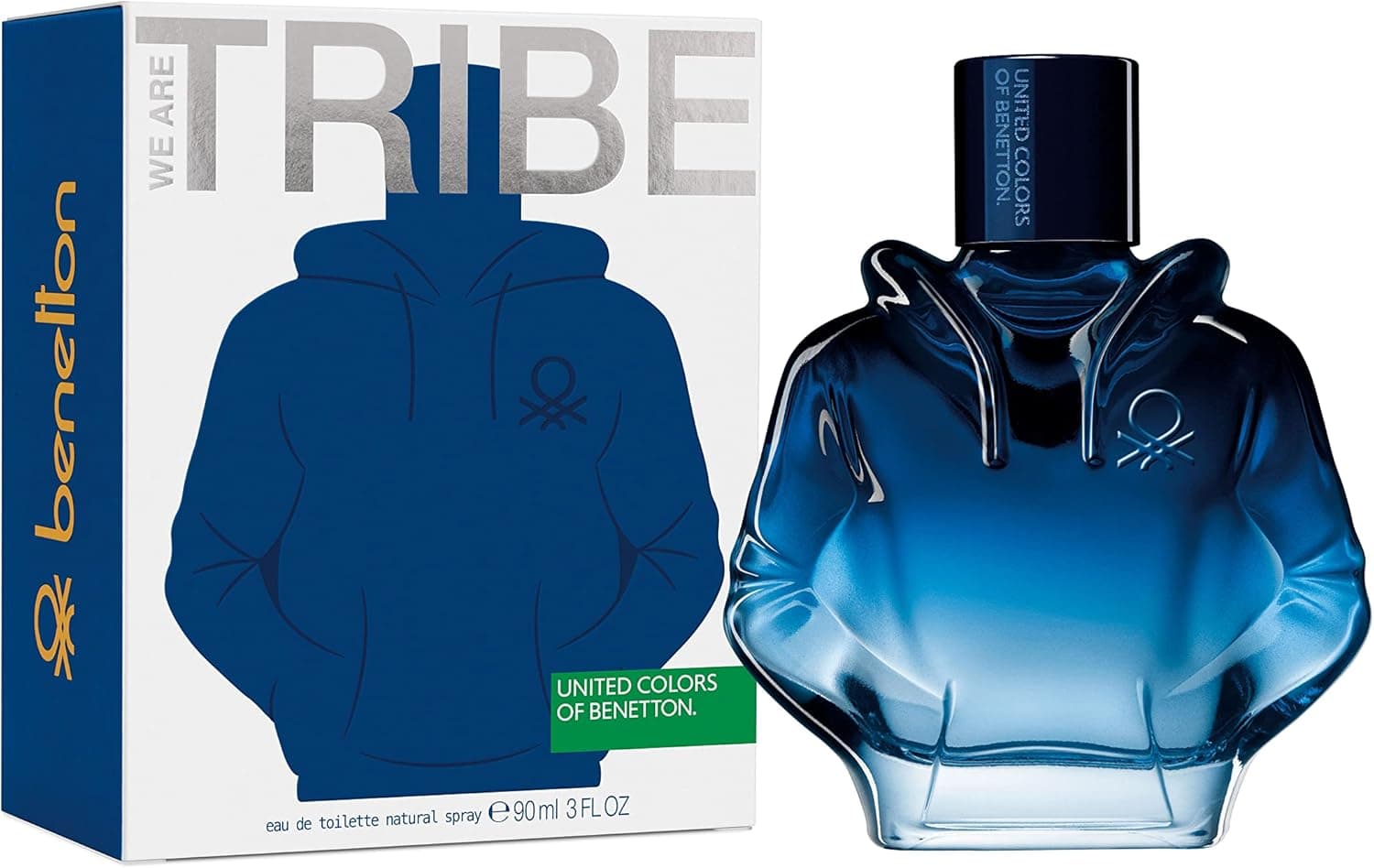 United Colors of Benetton We Are Tribe | Eau de toilette masculina com notas de lavanda, madeira, âmbar e frutos 90 ml