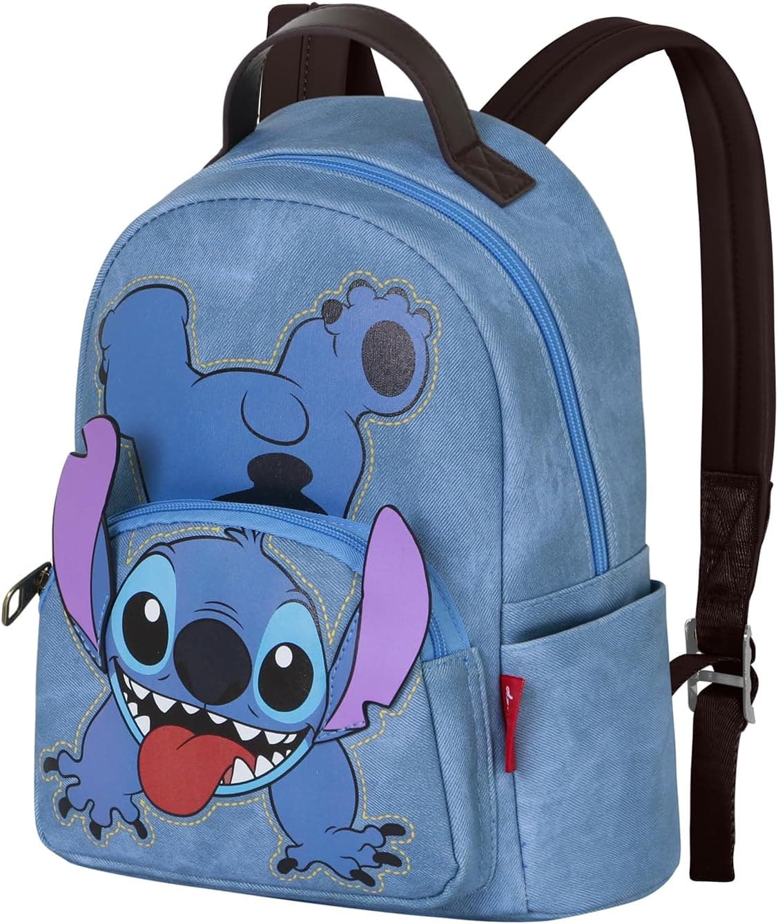 Disney Heady 2.0 | Mochila infantil Lilo & Stitch azul com 9 L de capacidade