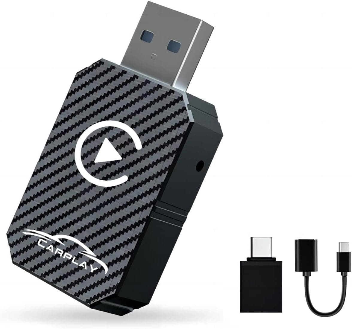 Adaptador Carplay sem fio, atualização 2025 Wireless CarPlay para carros, converta adaptador Carplay com cabo sem fios para controlo sem fios Plug & Play Carplay compatível iOS 10+