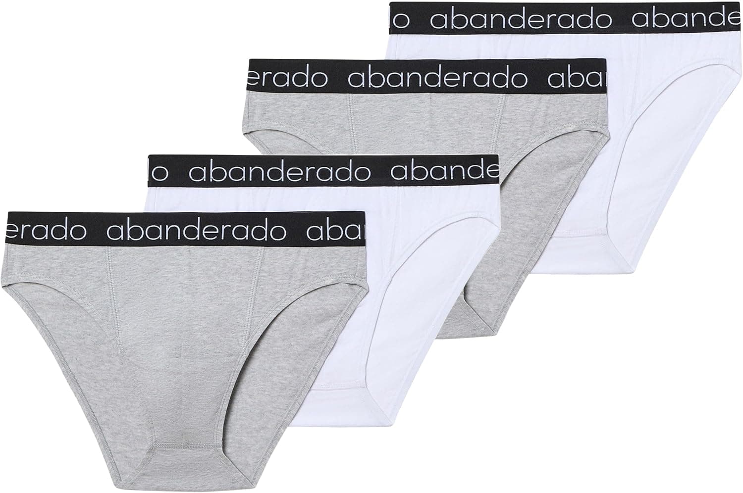 Abanderado Pack Slips fechados algodão elástico para homem, pack de 4