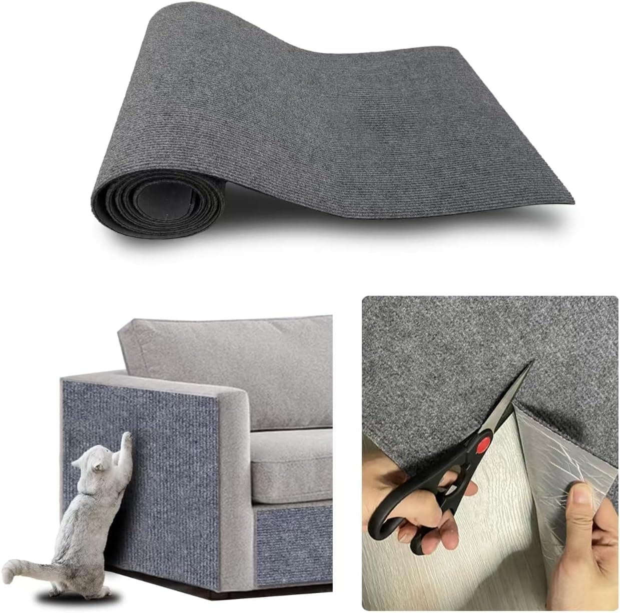 JSUDQR Tapete raspador para gatos adesivo 40 x 200 cm