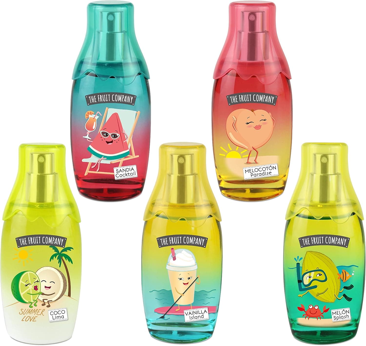 Pack edição especial verão 5 Eau de Toilette The Fruit Company de aromas frutíferos e frescos