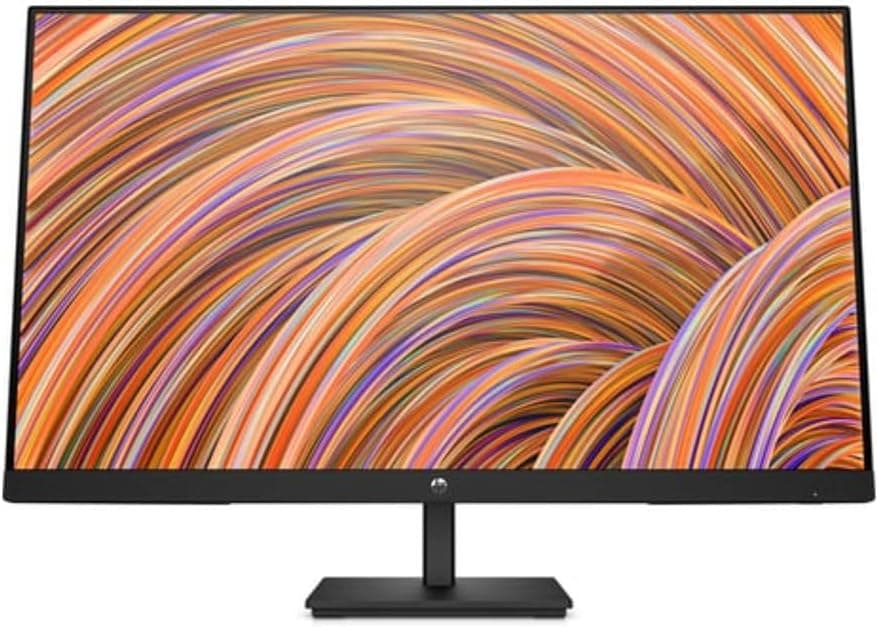 HP V24i G5 Monitor FHD de 23,8" de 16:9, antirreflexo, painel IPS de 75 Hz, tempo de resposta 5 ms, inclinável, VESA 10 x 10 cm, AMD FreeSync, 250 Nits, Low Blue Light, preto