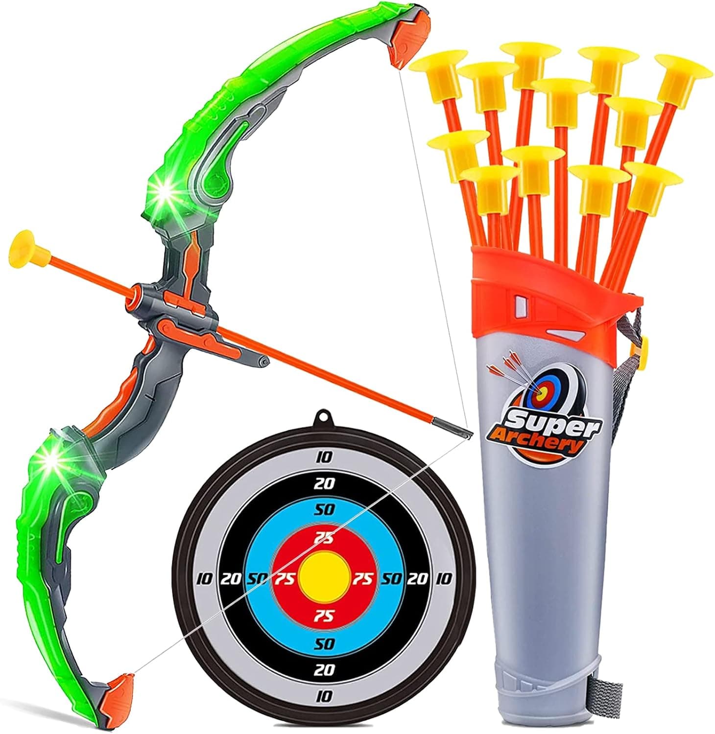 STAY GENT Kit de arco e flecha para crianças, com alvo e 12 setas de ventosas