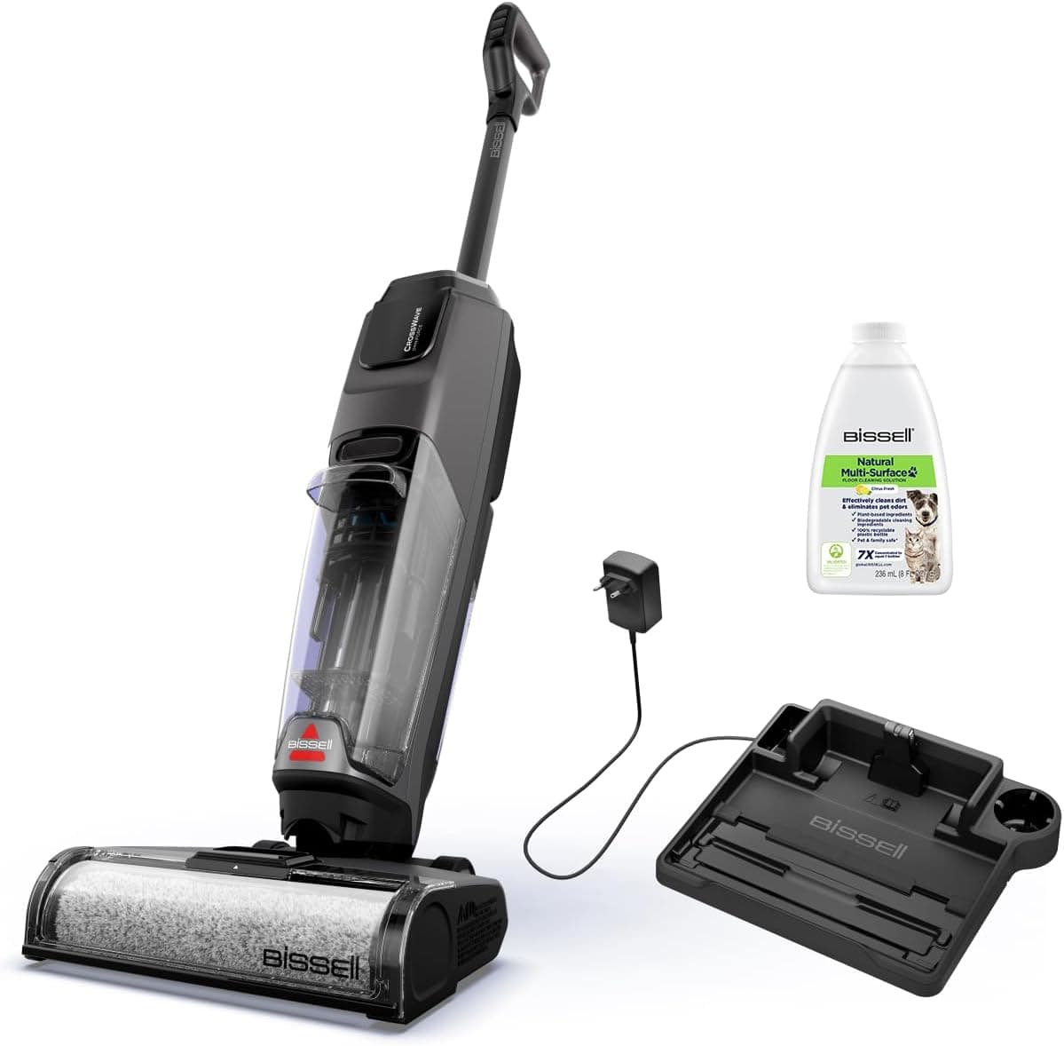 Bissell CrossWave OmniForce, aspirador de mão sem cabos, aspiração e roupa ao mesmo tempo ou apenas modo aspirado, vassoura vertical potente, aspirador de água de 240 m², limpeza multisuperfície