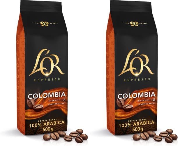 L'OR Espresso Colômbia café em grão natural 100% árabe - intensidade 8 | 500 g