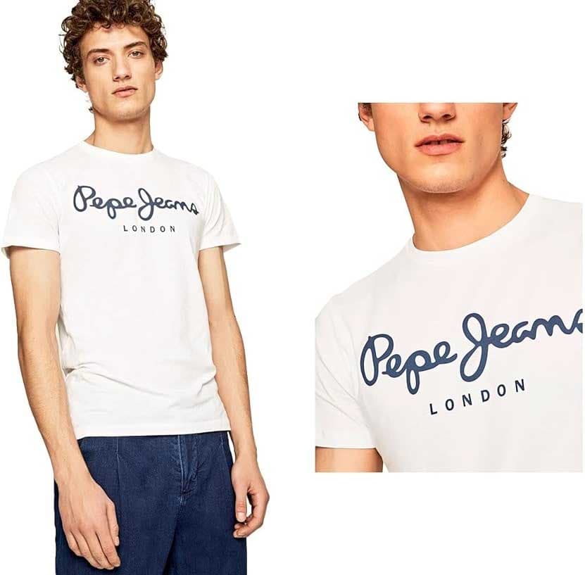 Pepe Jeans Original Stretch | T-shirt básica para homem em algodão com logótipo estampado e corte regular