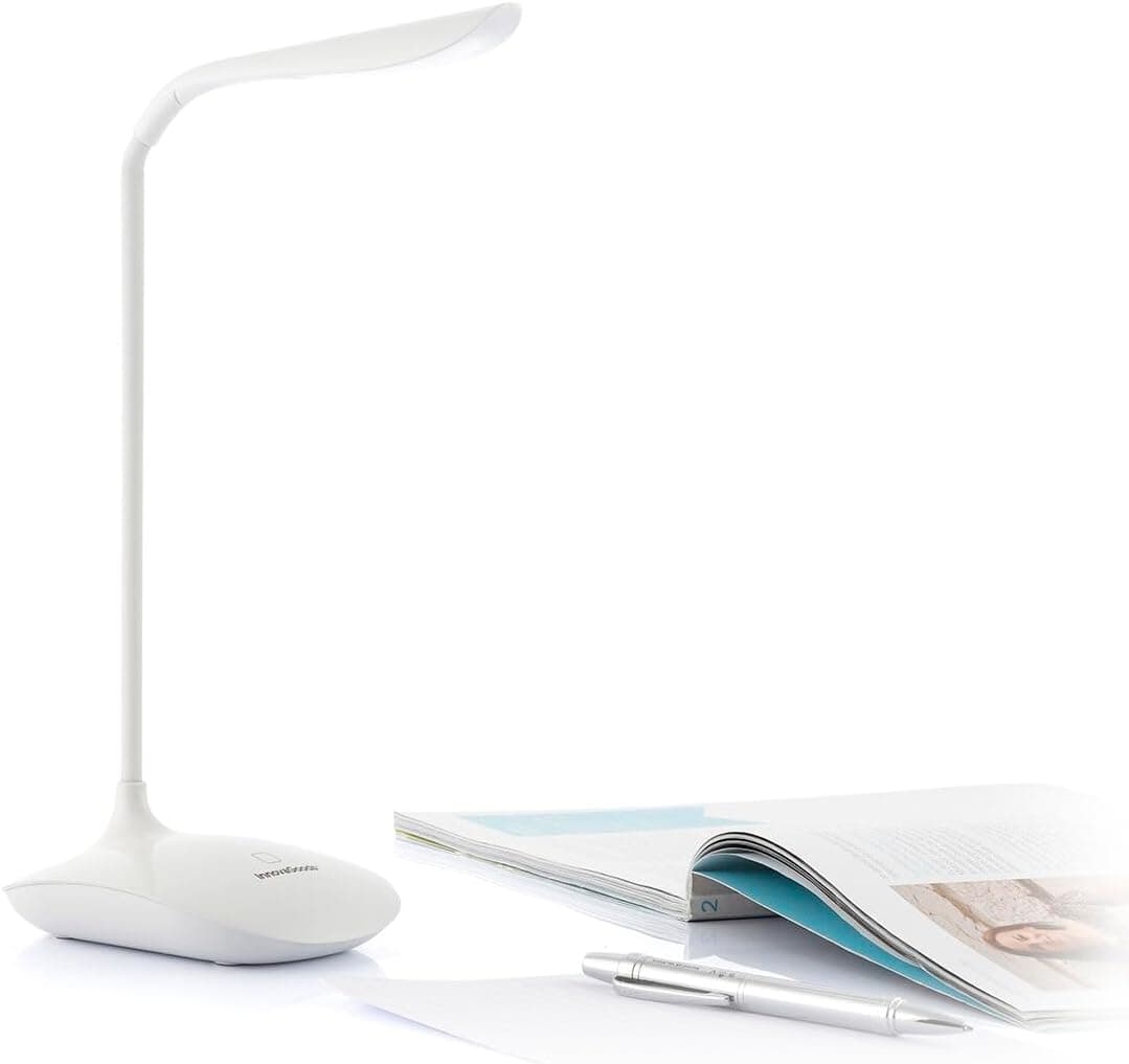 InnovaGoods Lum2go | Candeeiro de mesa LED com 3 níveis de intensidade e luz branca ou quente
