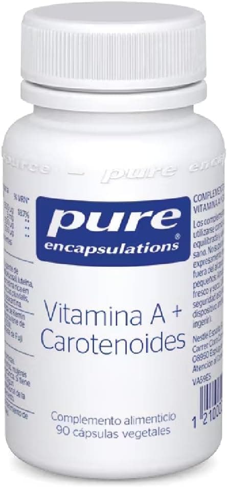 PURE ENCAPSULATIONS Vitamina A carotenóides, combinação de vitamina A, luteína, astaxantina e zeaxantina, importante para a visão, 90 cápsulas vegetais