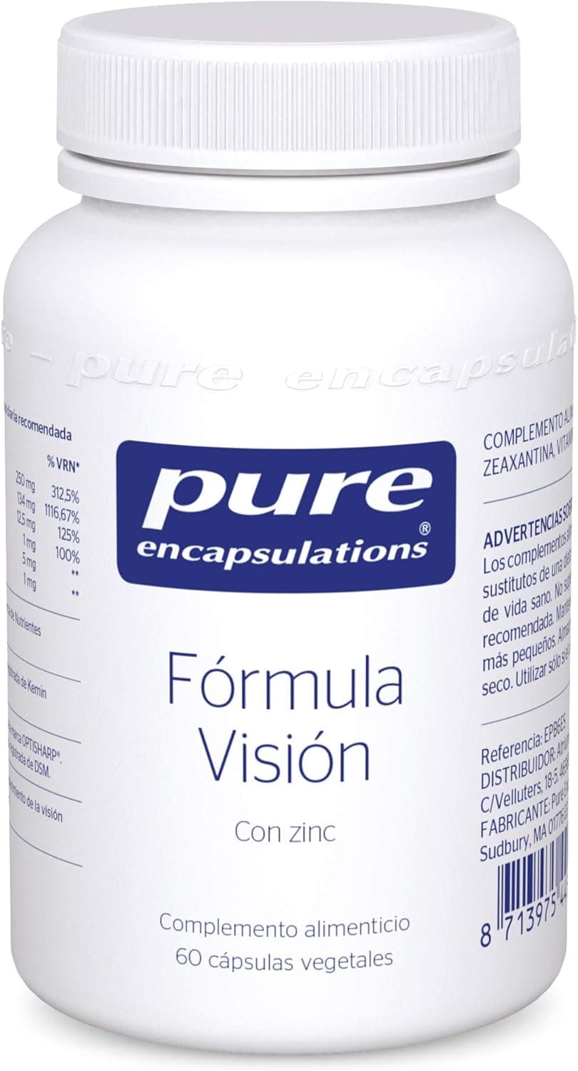 PURE ENCAPSULATIONS Vision | Vitaminas, cobre, zinco, luteína e zeaxantina patenteadas, protege celularmente contra danos oxidantes, 60 cápsulas vegetais