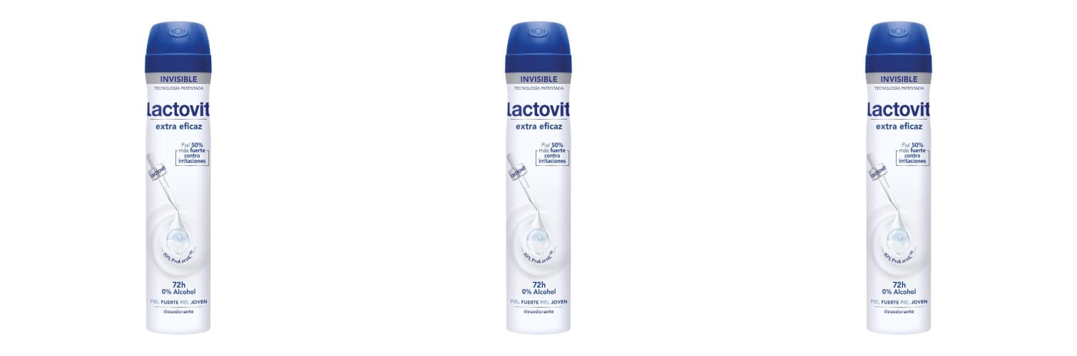 Lactovit - Desodorante extra eficaz com microcápsulas Protect, 0% álcool, anti-irritações e eficiência 72H, a ambalagem pode variar