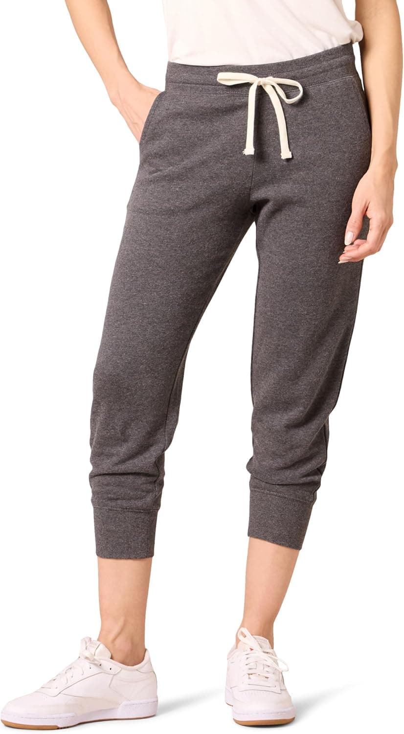 Amazon Essentials Calças desportivas estilo Capri de forro polar (disponíveis em tamanhos grandes) para mulher