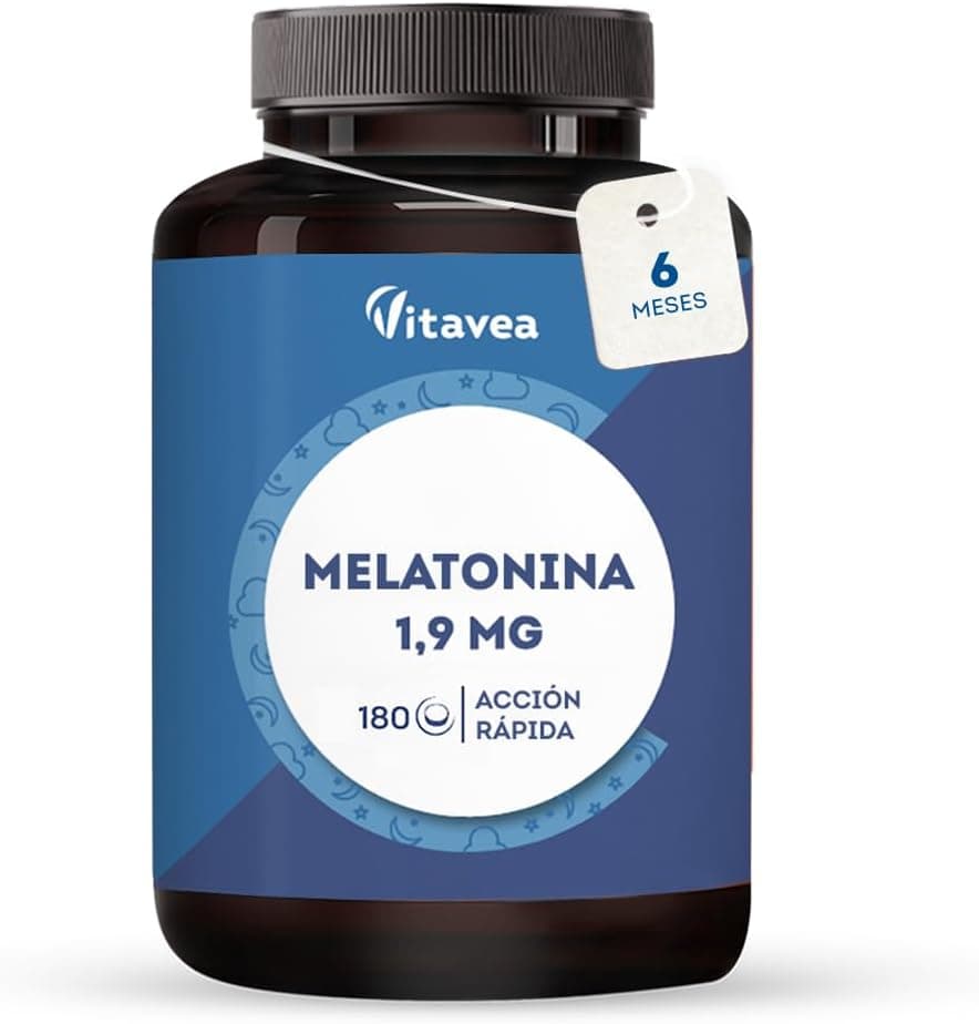 Melatonina pura 1,9 mg - complemento alimentar para dormir, dormir, JetLag, ajuda a adormecer rapidamente- 180 comprimidos - tratamento de 6 meses - Vitavea