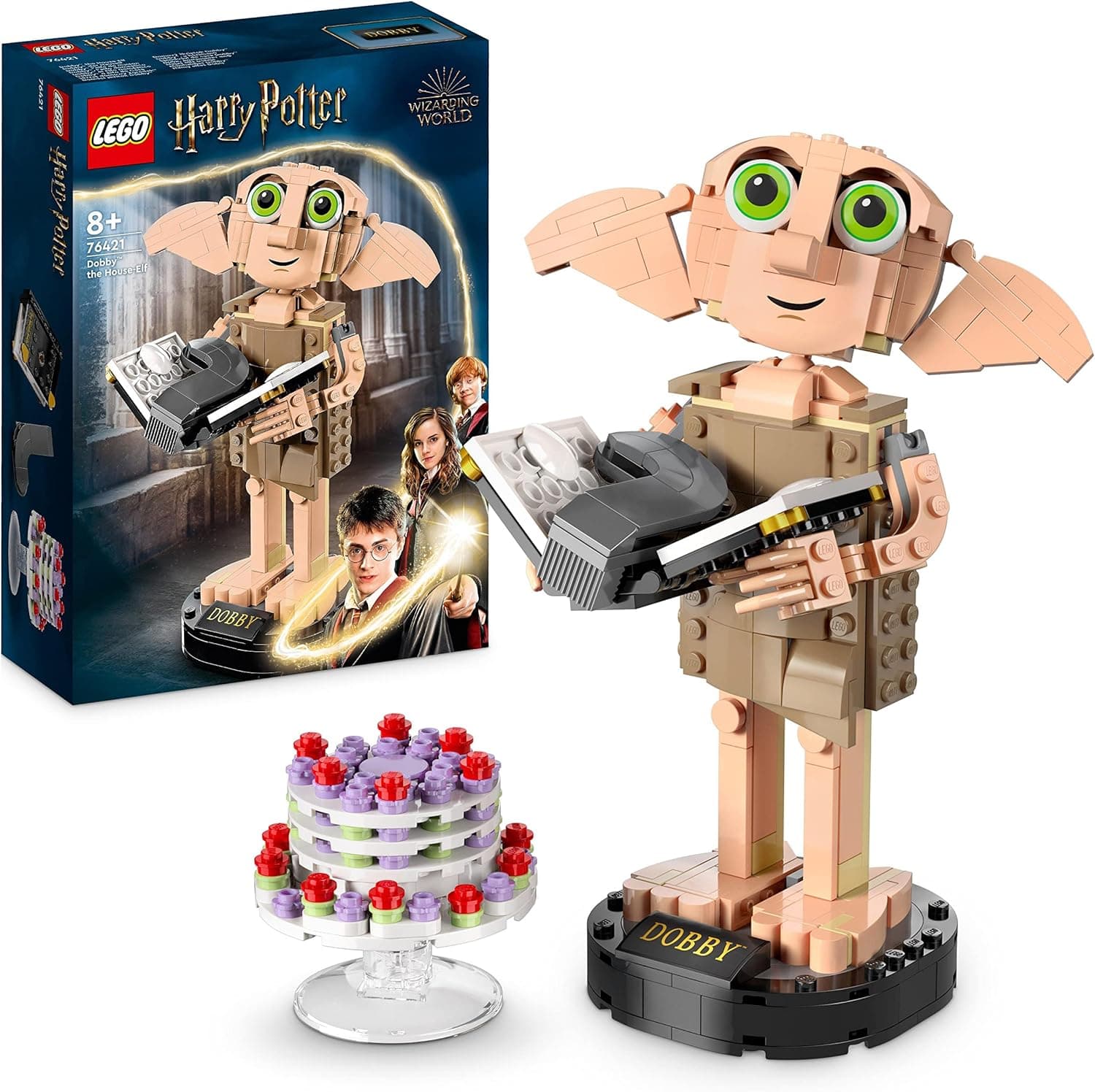 LEGO Harry Potter Dobby o Elfo doméstico, figura artística de personagem colecionável, presente de Páscoa para meninas, crianças, fãs adolescentes de 8 anos, brinquedo e decoração para o quarto 76421