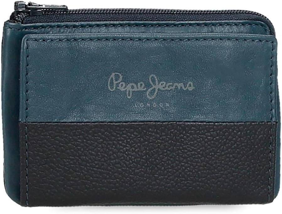 Pepe Jeans Carteiras duplas e carteiras de pele de bovino, preto, cáqui, marinho, tamanhos diferentes