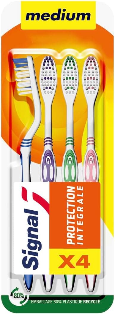 Signal Escova de dentes com proteção integral média, 4 unidades