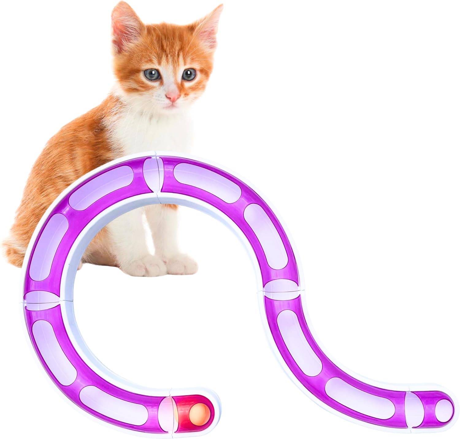 EL ÁTICO PETS Brinquedo circuito de serpente com bola para gatos