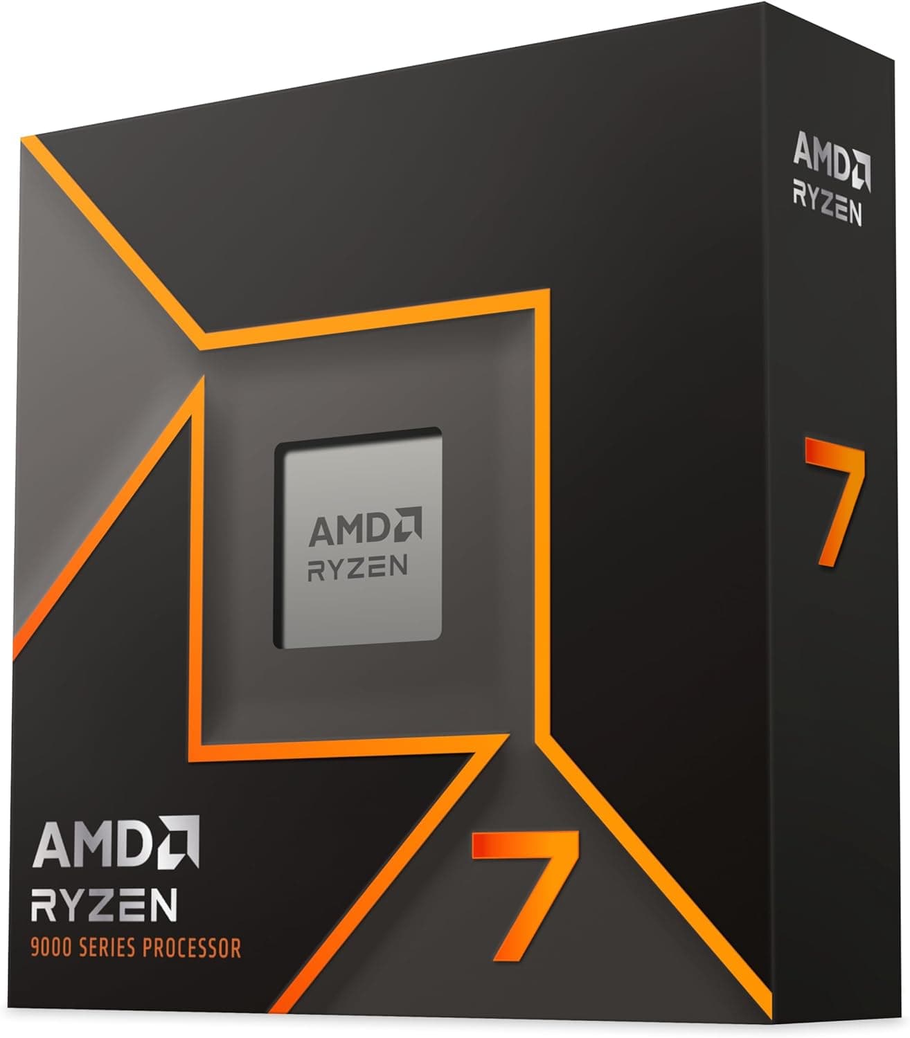 AMD Ryzen 7 9700X Processador (8 núcleos/16 Threads) 65W DTP, Socket AM5, 40 MB Cache, relógio de aumento máximo. até 5,5 GHz, sem ventilador