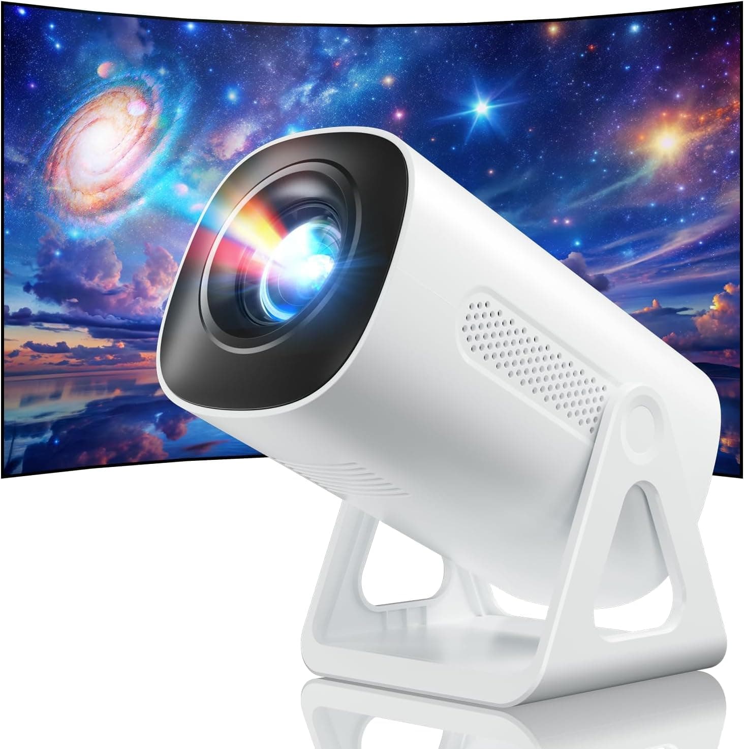 AMEELA 2025 | Mini projetor portátil com WiFi, Bluetooth e suporte 4K para cinema em casa