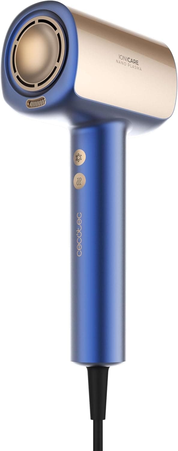 Cecotec DryGlam Nano Plasma | Secador de cabelo profissional 1600 W com função plasma e motor brushless