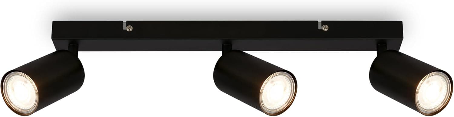 BRILONER - Candeeiro de teto, orientável, casquilho GU10, máximo 9 W, candeeiro de teto, candeeiro, candeeiro de sala de estar, candeeiro de quarto, candeeiro de cozinha, foco de teto