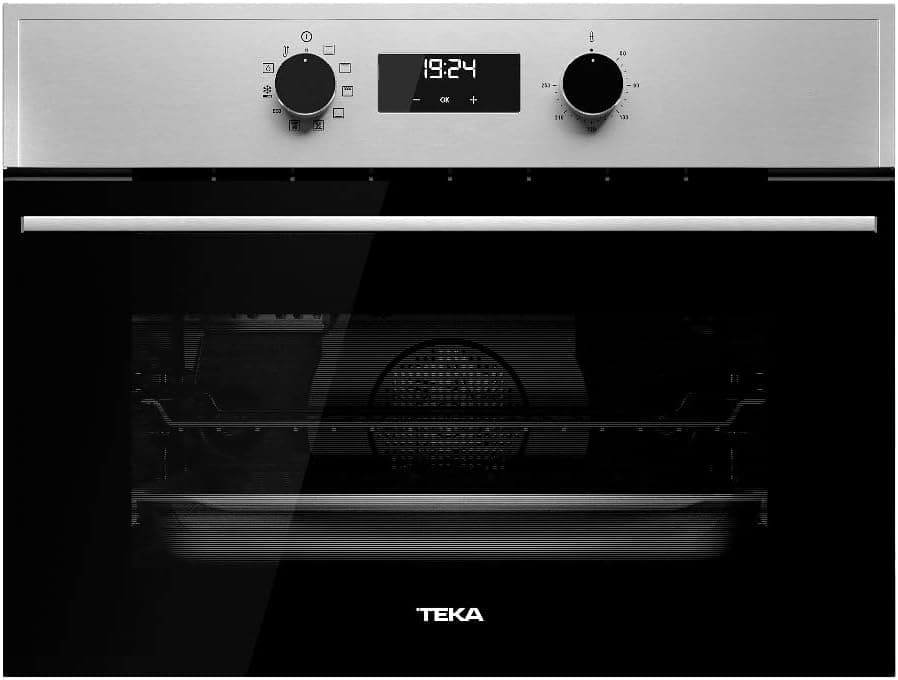 TEKA HSC 635 - Forno compacto multifuncional 45 cm, sistema de limpeza com HydroClean PRO, 8 funções de cozinha, controlo de toque, aquecimento rápido, cor de aço inoxidável
