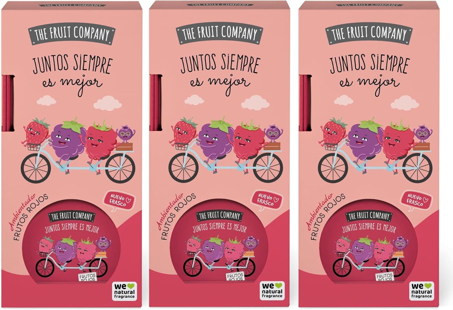 Ambientador Mikado frutas vermelhas The Fruit Company "Juntos é sempre melhor".