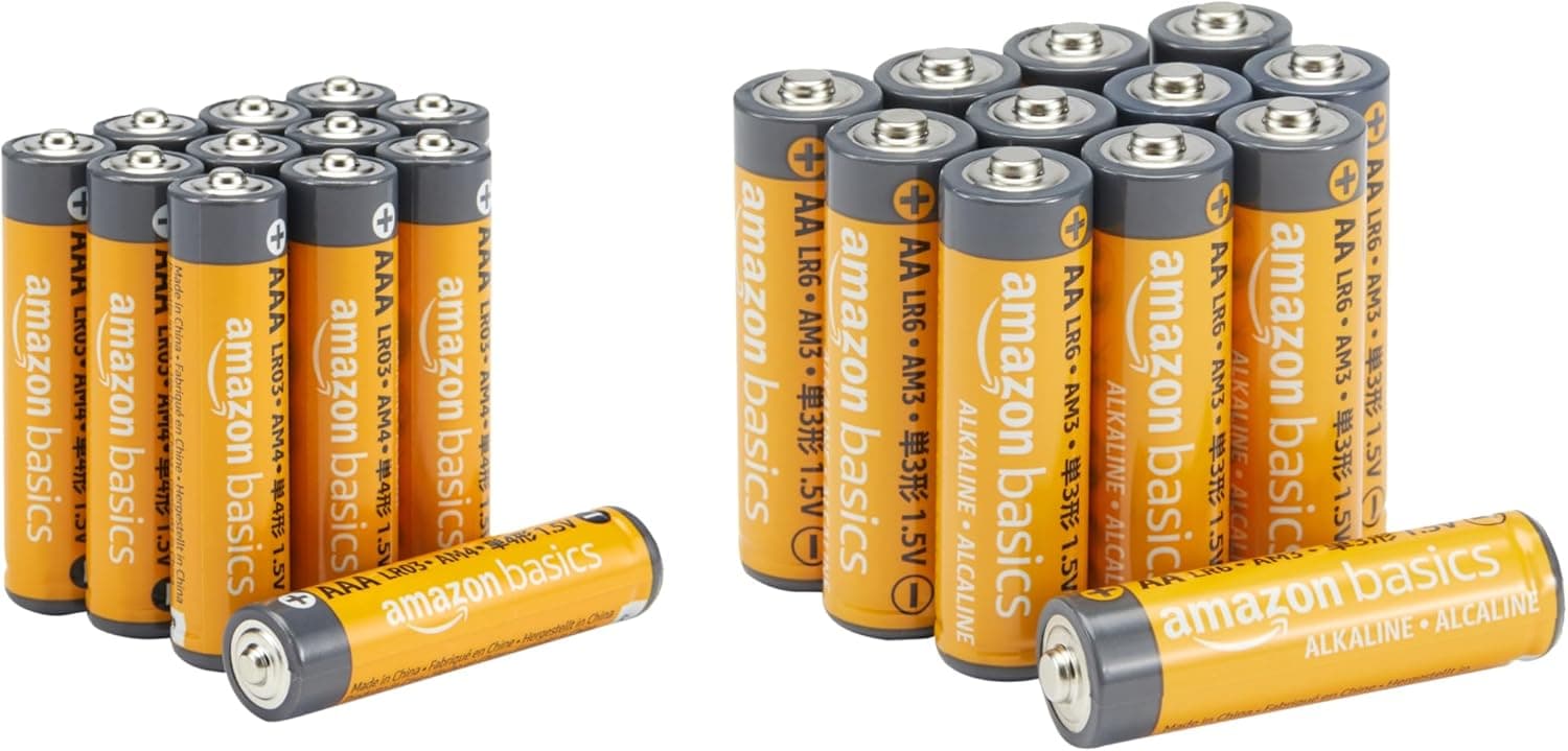 Amazon Basics -alto desempenho pilhas alcalinas AA e AAA, combinado: 12 AA 12 AAA, 24 unidades