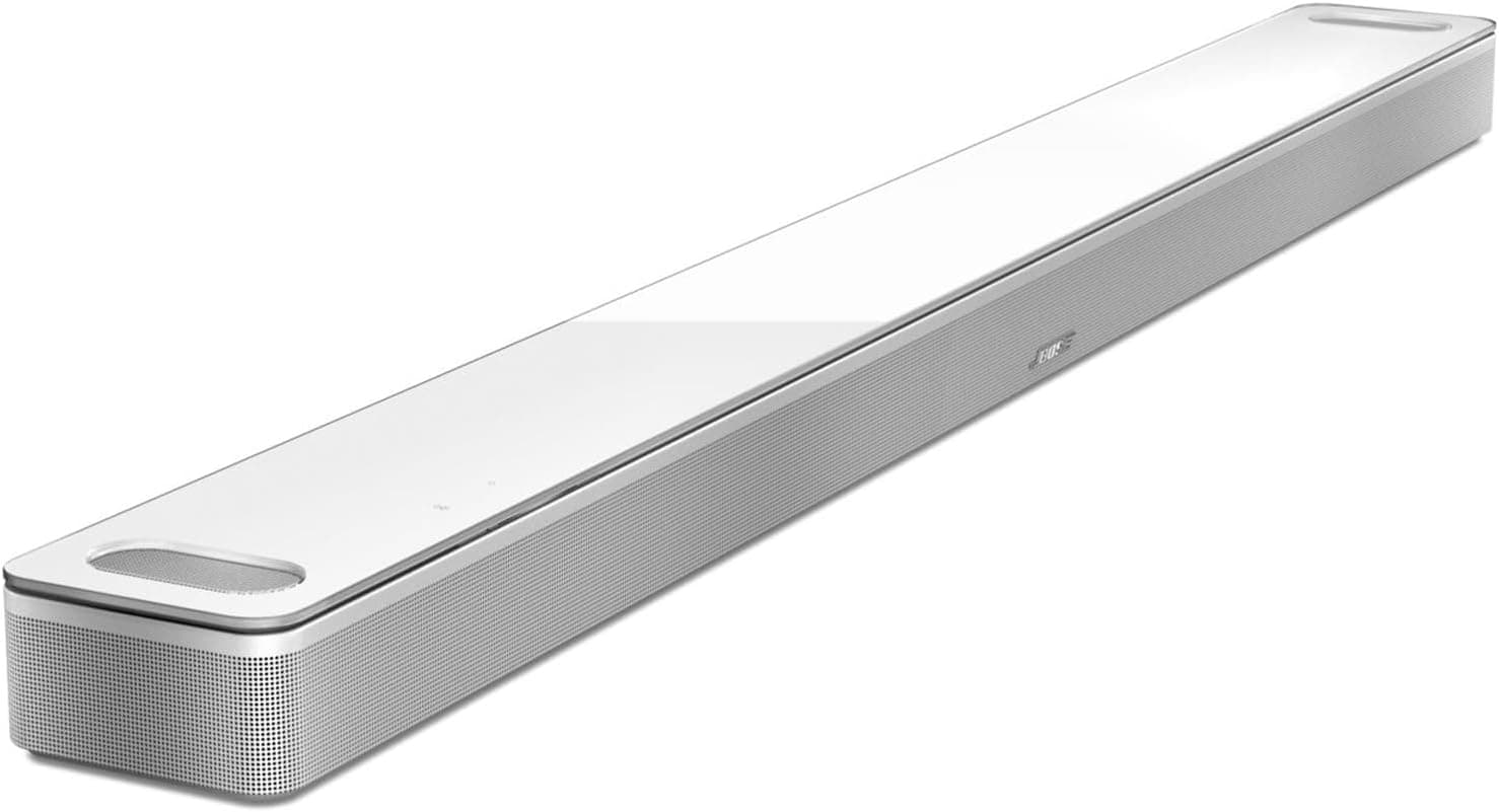 Bose Barra de som inteligente Smart Ultra Dolby Atmos, controlo por voz da Alexa, Bluetooth sem fios com IA, sistema de som envolvente para TV, branco