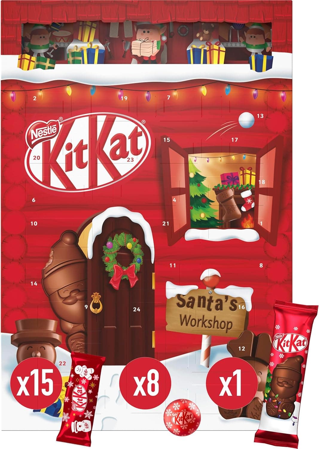 KIT KAT calendário do advento chocolate com leite 208g